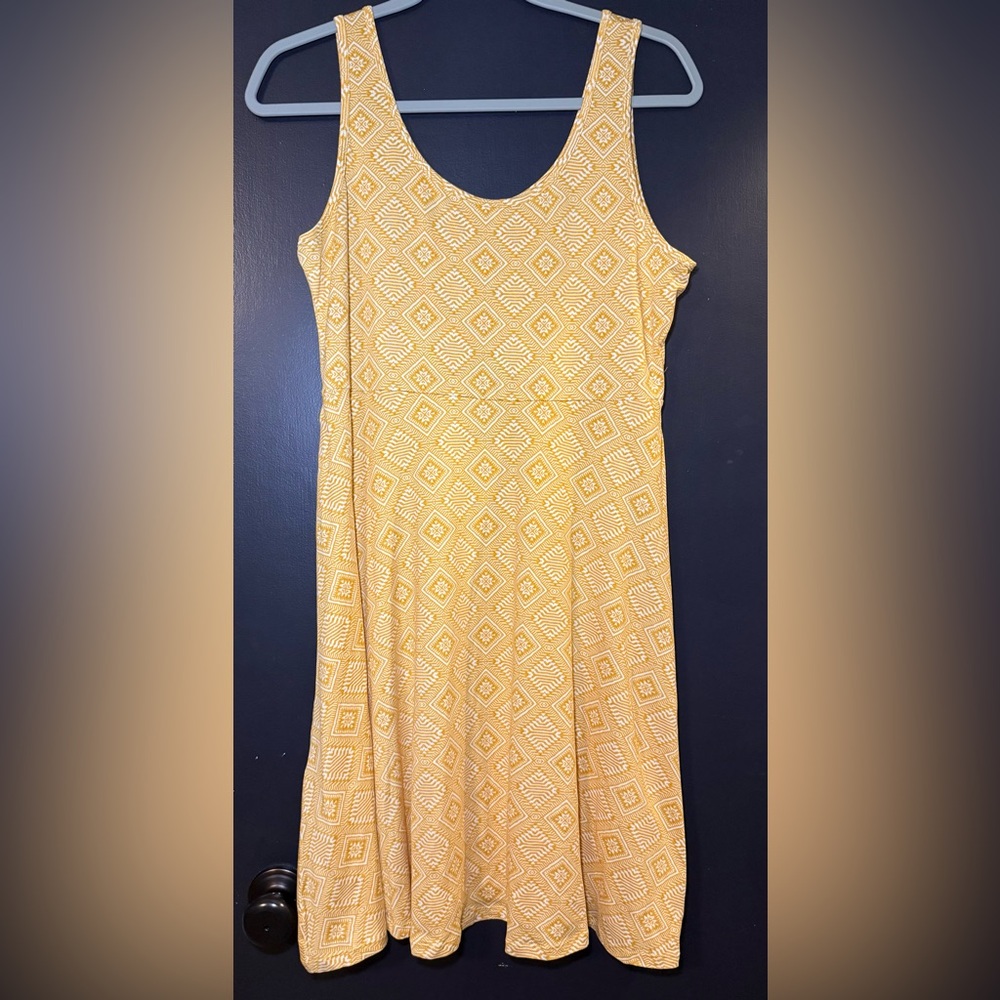 Yellow Geometric Pattern Dress